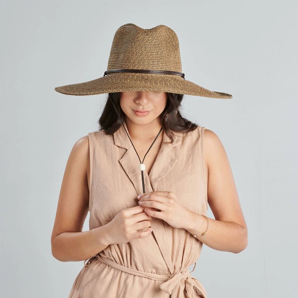 San Diego Hat Co Paper Braid Wide Brim Sun Floppy Chin Strap Hat - Unisex